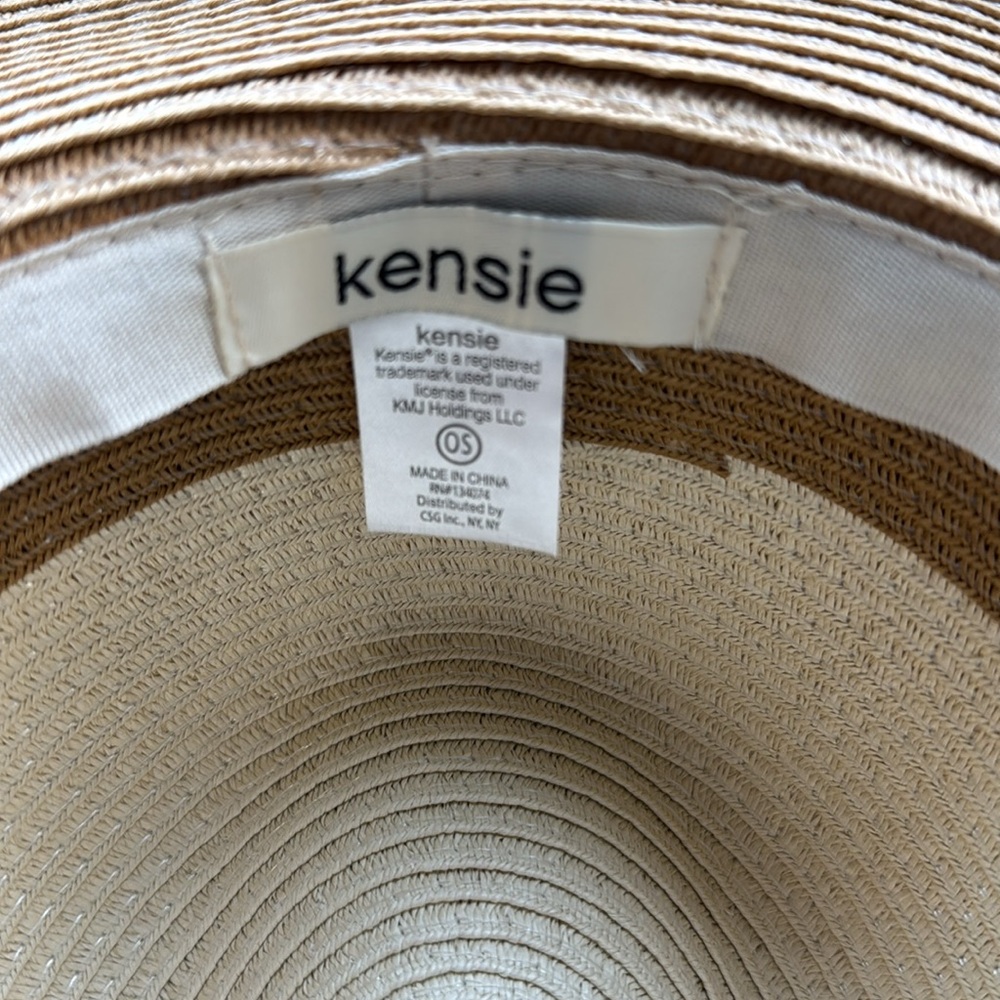 Chic Cream and Tan Sun Hat - Picture 3 of 4